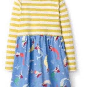 Mini Boden Mermaid Yellow Striped Dress sz 8/10